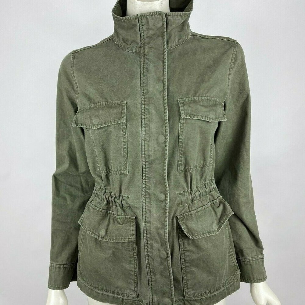 Madewell Surplus Jacket Utility Field Military Full Zip Pockets Cotton Women S
